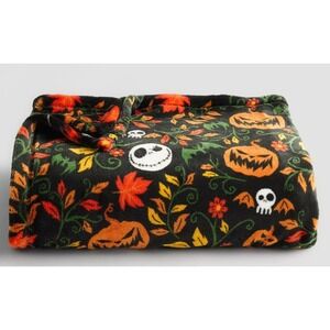Disney Nightmare Before Christmas Halloween Plush Throw 60" x 72" Fall Cozy